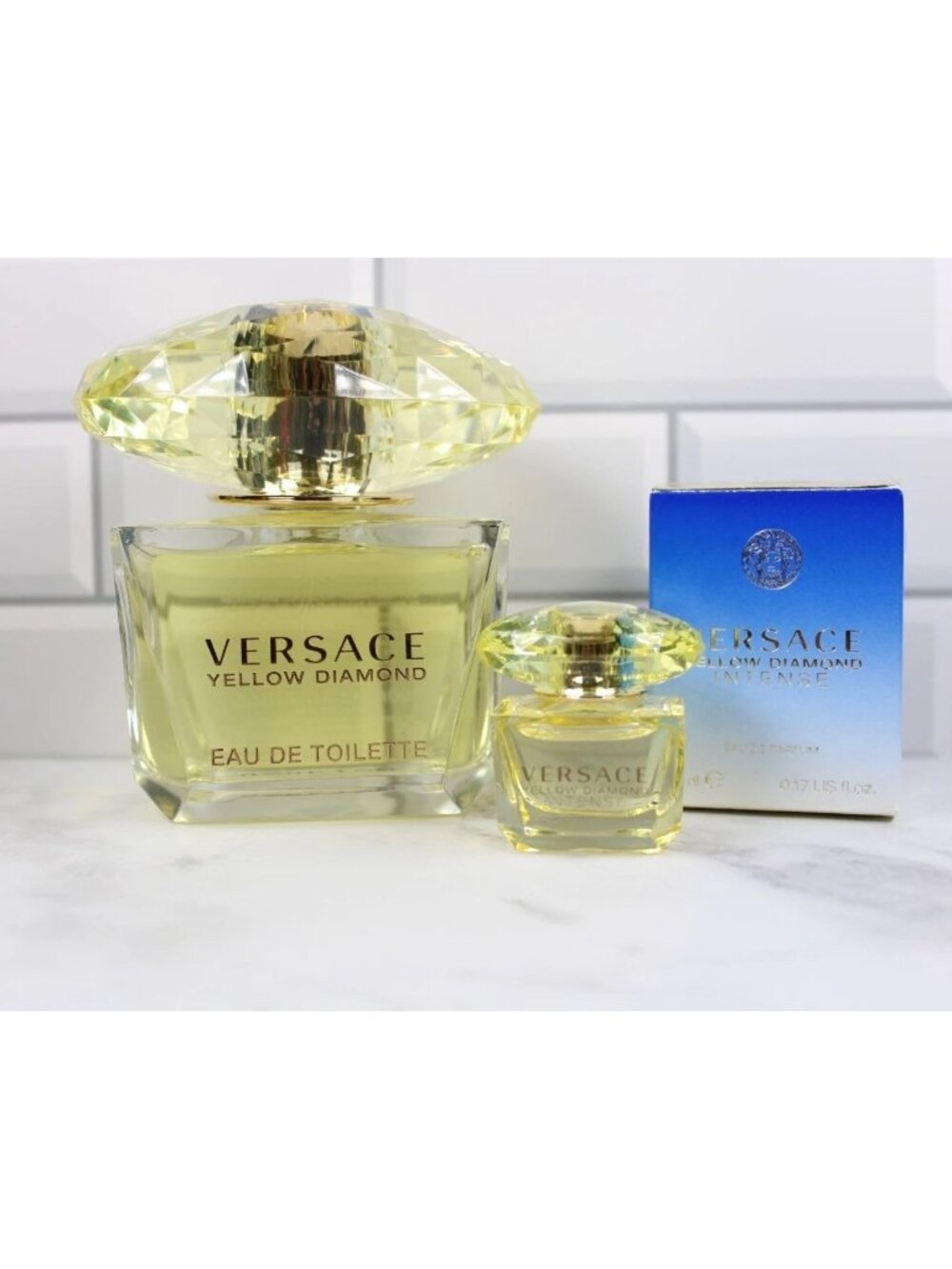 CRAZY BUNDLE! Versace Yellow Diamond EDT 100ml & Mini Bottle 10ml